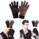 thumbnail image 4 of Guantes de invierno Pantalla táctil Guantes térmicos de material cuero Forros Puños elásticos Gel de silicona antideslizante para Al Estilo 1 Marrón, 4 of 7