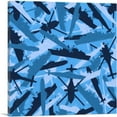 thumbnail image 1 of ARTCANVAS Navy Army Baby Blue Black Camo Camouflage Pattern Canvas Art Print - Size: 18" x 18" (1.50" Deep), 1 of 9
