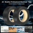 thumbnail image 4 of 6 Rolls Black Electrical Tape Waterproof,TGY 3/4 in x 33ft Electric Wire Tape, Industrial Electrical Tape for Under 600v Home Outdoor Insulating Wire Wrapping(Black), 4 of 6