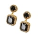 thumbnail image 2 of Aretes de poste Circonias negras y chapa de oro 18K, 2 of 4