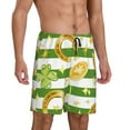 thumbnail image 3 of Rocae Watercolor St Patrick Day for Men's Soft Sleep Pajama Shorts, Waistband and Pockets, 3 of 9