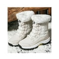 thumbnail image 4 of Gomelly Womens Snow Boots Waterproof Winter Boots Non-Slip Warm Mid-Calf Boot Beige 8.5, 4 of 9
