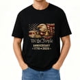 thumbnail image 2 of Men's USA 250th Anniversary Shirt 1776 American Flag Graphic Short Sleeve Crew Neck Tee, 2 of 5