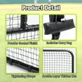 thumbnail image 3 of 7x7FT Portable L-Screen Baseball Cage with Rubber Wheels & 1 Baseball, Protective Pitching Screen Net Double Layers with 42'' x 42'' Cutouts, Carry Bag Included, ﻿Black, 3 of 9