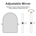 thumbnail image 4 of MAYEERTY 32"x23" Bathroom Mirror for Wall,Black Framed Arched Mirror, 4 of 12