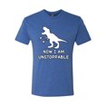 thumbnail image 2 of Wild Bobby, Unstoppable T Rex Funny, Pop Culture, Men Premium Tri Blend Tee, Vintage Royal, Small, 2 of 4