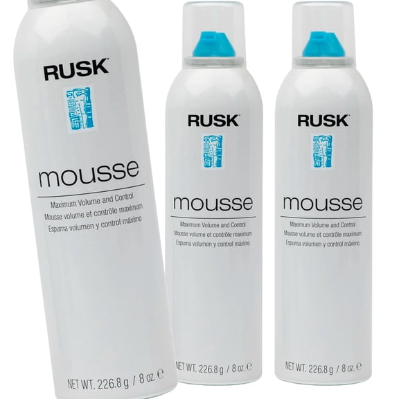 Rusk Mousse Maximum Volume and Control 8.8 oz - Pack of 3