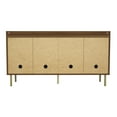 thumbnail image 6 of Inval 4-Shelf Entryway Sideboard Console Table with Gold Legs, Brown Oak, 6 of 6
