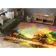 thumbnail image 2 of Autumn Landscape Rug, Autumn Rug, Forest Rug, Tree Rug, Nature Landscape, Colorful Abstarct Rugs,Colorful Rugs,Rainy Day Paint Rug,View Rugs, 2'x3' - 60x90 cm, 2 of 8