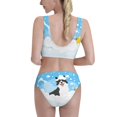 thumbnail image 3 of Vsdgher Womens High Waisted Bikini Sets Two Piece Swimsuit Collie in Bathtub Print Tummy Control Bathing Suit-X-Large, 3 of 8