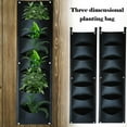 thumbnail image 2 of LSLJS 2 Pack Wall Hanging Garden Planter - 7 Pockets Felt Wall Mount Plants Pot Heavy Duty Aeration Fabric Plant Bags Vertical Garden Plants Container Flower Growing Pouch for Garden Balcony, 2 of 7