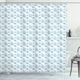 thumbnail image 1 of Ambesonne Peacock Shower Curtain, Floral Mandala and Bird, 69"Wx70"L, Pale Blue White, 1 of 2
