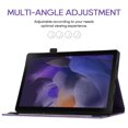 thumbnail image 3 of Allytech Case for Samsung Galaxy Tab A8 10.5 Inch 2022 (SM-X200 / SM-X205) with Pen Holder & Card Pocket, Kickstand Multi-Angle Viewing Shockproof Slim Soft TPU Back Cover Case, Purple, 3 of 8