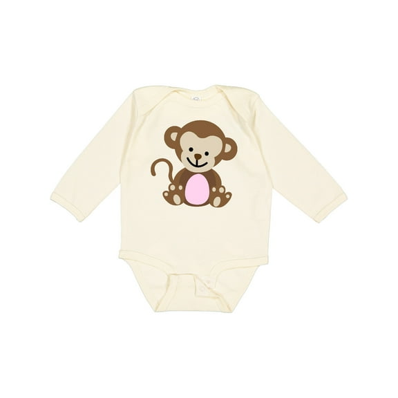 Inktastic Monkey Girls Long Sleeve Baby Bodysuit