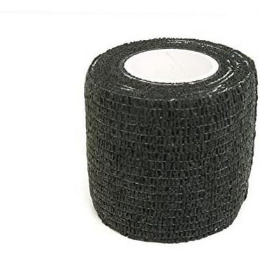 Brand Cohesive Tattoo Grip Cover wrap, Tubes and Needle Holder Cushion (Black)