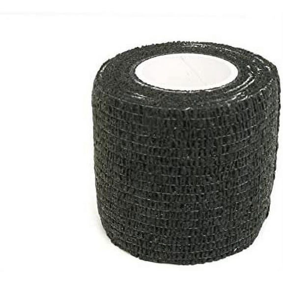 Brand Cohesive Tattoo Grip Cover wrap, Tubes and Needle Holder Cushion (Black)