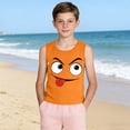 thumbnail image 5 of LIBRCLO Kids Tank Tops for Boys Size 8 Years Round Neck Quick Dry Undershirts Casual Lightweight Sleeveless T Shirts Fashion Prints Tops Orange, 5 of 6