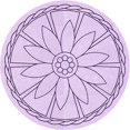 thumbnail image 1 of Ahgly Company Machine Washable Indoor Round Transitional Orchid Purple Area Rugs, 7' Round, 1 of 7