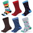 thumbnail image 1 of Gallery Seven Mens Dress Socks Funky Colorful Socks for Men - 6 Pack - Fun collection - 6 Pack - Size 13-15, 1 of 3