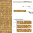 thumbnail image 3 of Flortlias 15Pcs Leather Textured Vinyl Peel and Stick Stair Riser Decals, Self-Adhesive Staircase Riser Stickers, Textured PVC Abstract Boho Leaves, Mustard Background, 3 of 5
