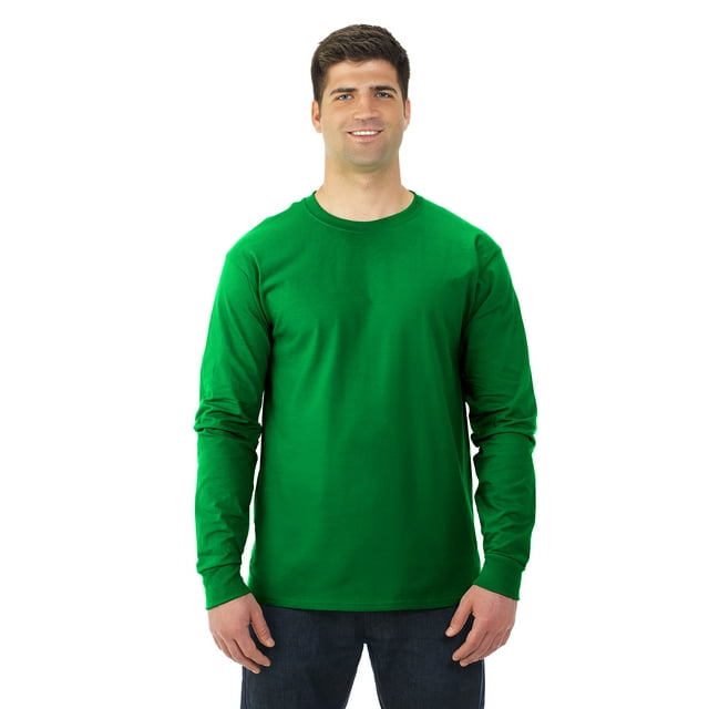 Fruit Of The Loom T-Shirt à Manches Longues pour Adulte HD Cotton, m, Vert Kelly