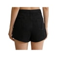 thumbnail image 2 of inhzoy Women's Casual High Waist Split Hem Skorts Denim Skort Shorts High Waisted Irregular Front Shorts Black L, 2 of 7