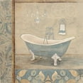 thumbnail image 2 of Grey, Jace 26x26 White Modern Wood Framed Museum Art Print Titled - Bath floral pattern blue 2, 2 of 4