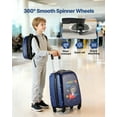 thumbnail image 4 of VEVOR Ensemble de Bagages pour Enfants, 2 Pcs, Valise Rigide à Roulettes de 18 Pouces avec Sac à Dos à Coque Rigide, Ensemble de Bagages Cabine pour Enfants Dinosaure, 4 of 9