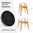 thumbnail image 5 of Pawque Bamboo Elevated Dog Bowl Stand 13" Height, Adjustable Width 7.5"-11" inches Raised Pet Bowl Stand for Dogs and Cats, 5 of 8