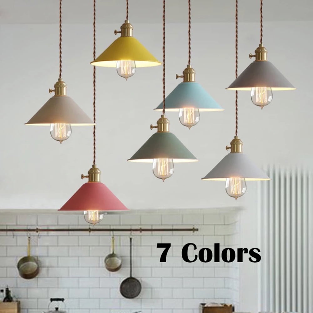 Small Industrial Retro Style Pendant Lighting for Kitchen Sink, Mini Vintage Metal Dining Room Pendant Light Fixtures Over Table, Single Rustic Farmhouse Hanging Lamp Ceiling Chandelier
