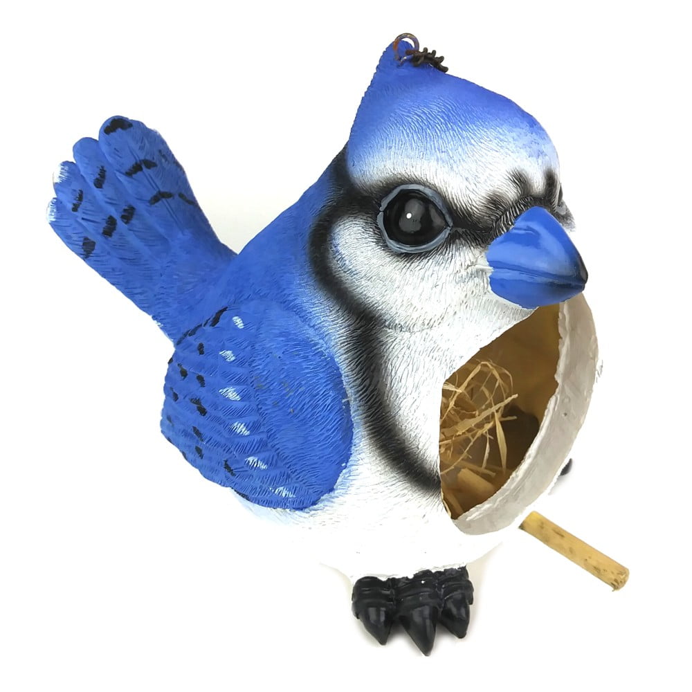 Blue Jay Birdhouse, 9" by Land & Sea