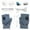 Blue, variant on PRINxy Unisex USB Flip Knit Thermal Mittens, Half Finger Warm Lined Accessory For Office Laptop Cold Indoor Work Green