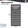 thumbnail image 4 of Stupell Industries Rustic Lodge Bathroom Rules Leave It Clean Black Framed Giclee Art, 10 x 24, by Julia Frost, 4 of 8