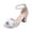 A-White470, variant on Womens Block Heel Sandals Elegant Floral Rhinestone Ankle Buckle Block Heel Sandals Ladies Formal Evening Party Wear Heel Sandals
