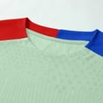thumbnail image 6 of Zpanxa Boys Teal V-Neck Stripe Soccer Jersey and Navy Shorts Set 2 Piece Athletic Uniform Outfit, 6 of 7