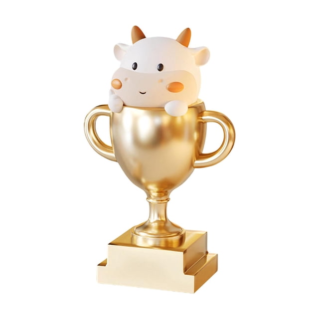 Trofeo de resina para mesa, premio de dibujos animados, estatua para la educación en jardines de infancia. Ganado