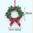 thumbnail image 2 of Decoraciones navideñas, corona navideña no tejida, colgante para puerta, decoración de corona de árbol de Navidad, duradera y hábil, 2 of 5