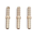thumbnail image 2 of U.S. Solid 1/4 in Barb x 1/4 in Barb Brass Hose Barbed Fitting with 6 Clamps Pack of 3, 2 of 13