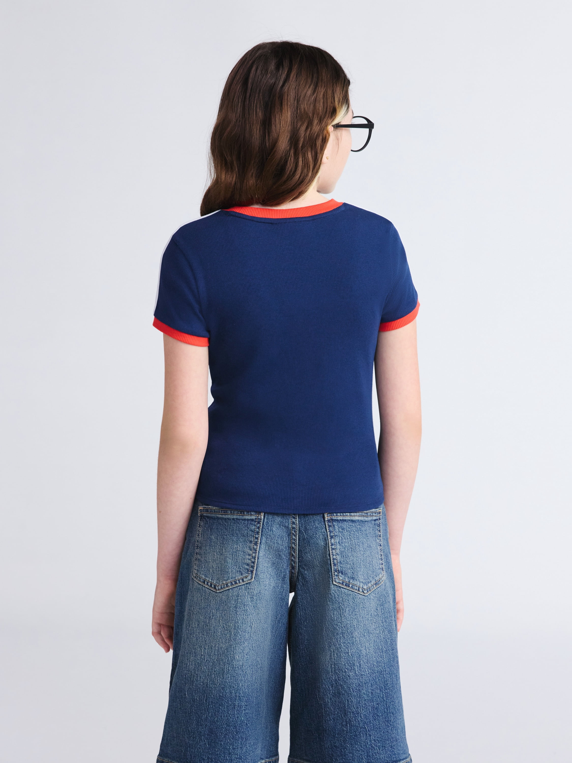 Weekend Academy Girls Short Sleeve Baby Tee, Sizes 4-18