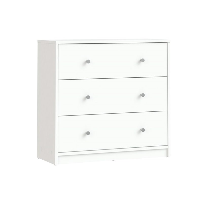 Atlin Designs 3 Drawer Chest in White - Walmart.com