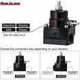 thumbnail image 3 of Adjustable Fuel Pressure Regulator Kit 3-70PSI with AN8 Feed Port and AN6 Return Port (black), 3 of 11