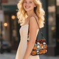thumbnail image 3 of TSOVTHRID Skull Pumpkin Bat Print Women's Crossbody Bag PU Leather Cross Body Purses Halloween Cell Phone Leather Handbag Trendy Crossover Shoulder Bag for Travel, 3 of 7