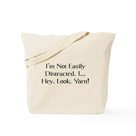 CafePress - Distracted By Yarn Tote Bag - Unisex Canvas Tote Bag, Beige, 1-Piece