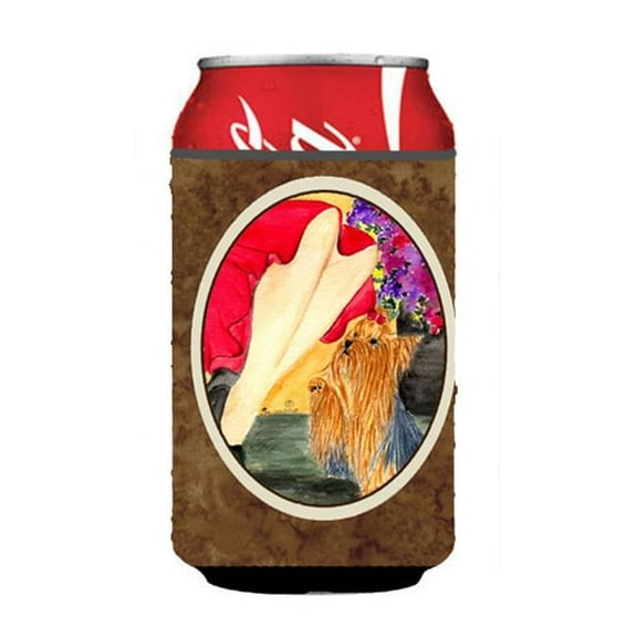 Lady With Her Yorkie Can Or bottle sleeve Hugger - 12 oz.