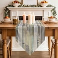 thumbnail image 3 of Table Runners 90 Inches Long, Farmhouse Cotton Linen Kitchen Dining Coffee Table Runner for Party Home Decor, Rustic Green Brown Wood Grain Mottled Tabletop Dresser Scarves Runner Decor 13x90 Inch, 3 of 9