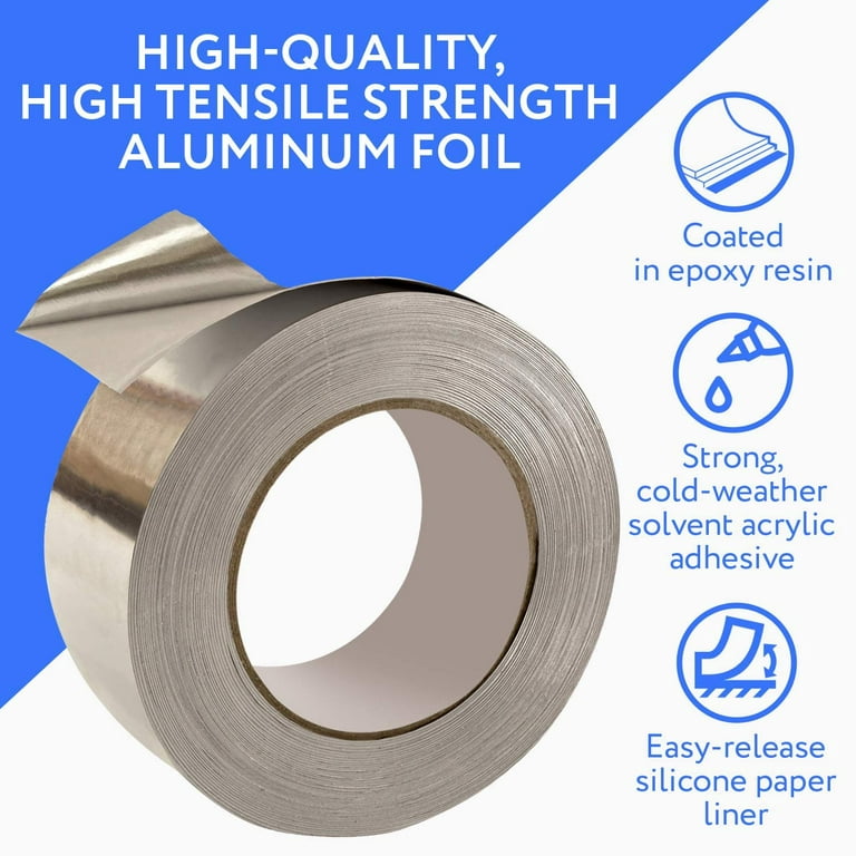Aluminum Foil Practice Stamp Tape Sheets, 4.5 x 4 - Pack of 5