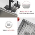thumbnail image 2 of Stylish Undermount 25" Stainless Steel Double Bowl Workstation Kitchen Sink with 6 accs S-625WK, 2 of 13