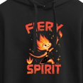 thumbnail image 3 of Elemental - Fiery Spirit - Juniors Cropped Pullover Hoodie, 3 of 5