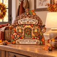 Autumn Wooden Block Acorn Cottage Tabletop Display for Fall ...