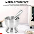 thumbnail image 3 of Stainless Steel Mortar Pestle Set Garlic Spice Grinder Kitchen Tool, 3 of 8